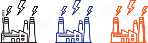 Industrial pollution a visual representation of factory emissions and environmental impact with varying color schemes