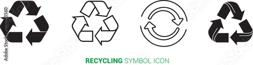 A creative vector illustration of black and white high heels shoes designed as a green eco recycling symbol to represent environmental conservation and the reuse of waste in the fashion business