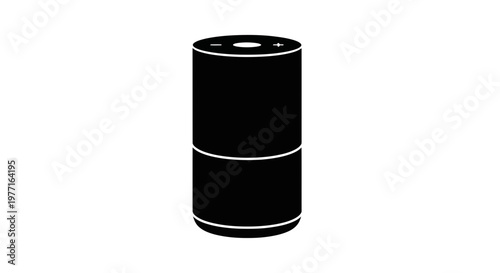 Black silhouette of a smart speaker with volume controls on top