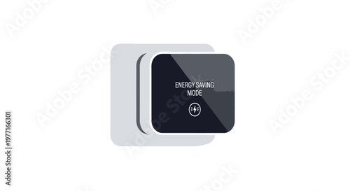 Modern smart home thermostat device with energy saving mode interface. EPS Editable. Vector Illustrations.