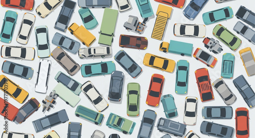 Collection of Colorful Toy Cars Scattered Randomly.