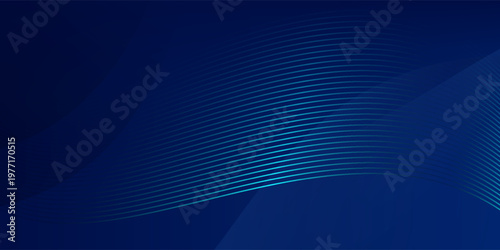 Modern abstract blue curve lines technology background. tech banner for corporate business concept. hi-tech abstract background vector illustration and business or presentation