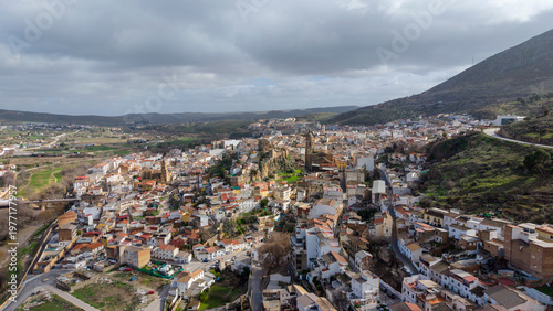 Vista aérea del Municipio de Loja en la provincia de Granada, Andalucía	