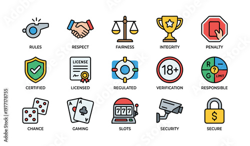 Icons of rules and ethics in gaming: fairness, integrity, and security representation