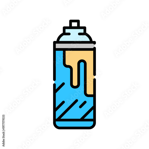 Spray Paint Can Icon Professional UI Symbol for Graffiti Art Supplies,