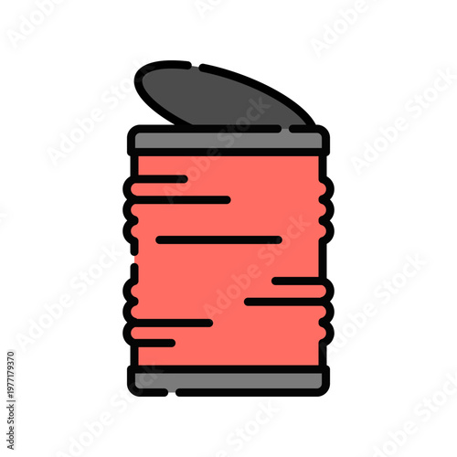 Tin Can Icon Professional UI Symbol for Metal Food Packaging, Preserved Goods Container