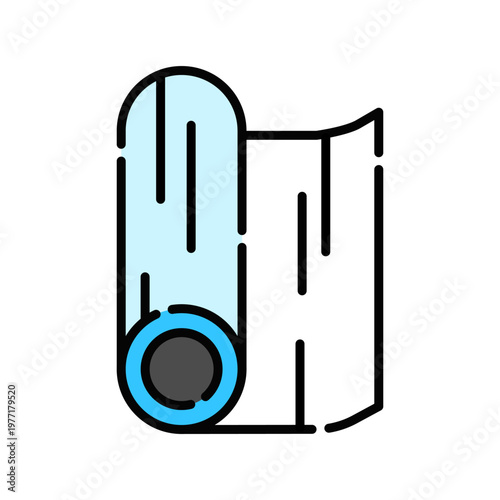 
Foil Roll Icon Professional UI Symbol for Aluminum Kitchen Wrap,