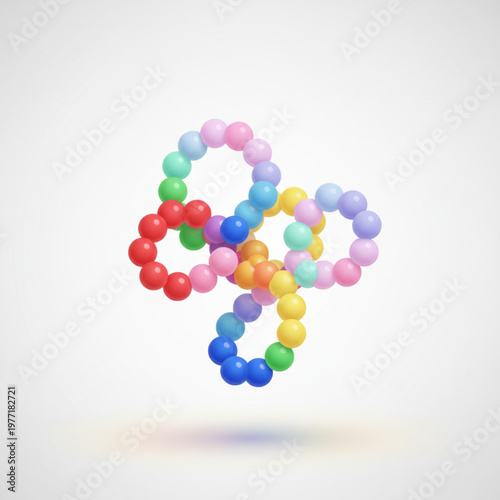 Colorful Beaded Jewelry Toy Closeup.