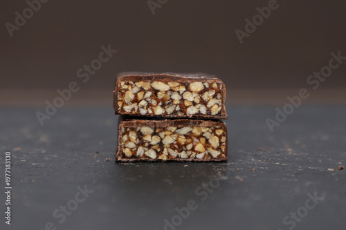 Chocolate candies with sunflower seeds.