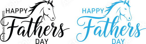 Happy father's day elegant horse illustrations for dad celebrate with style