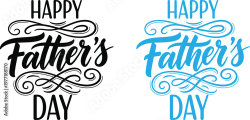 Happy father's day beautiful calligraphy designs for celebrating dad and fatherhood