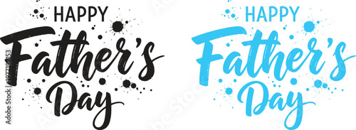 Happy father's day vibrant calligraphy designs for celebrating dad and family bonds