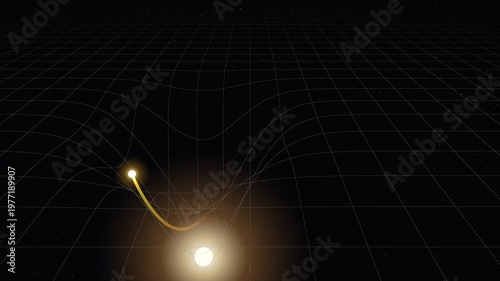 Spacetime Gravity Well & Orbital Mechanics 4K Seamless Loop