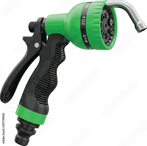 Green Hose Nozzle Spray Gun