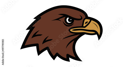 Eagle Illustration Vector Design Depicting a Powerful Bird Head Profile Artwork