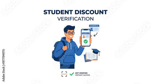 Student Discount Verification Process Concept