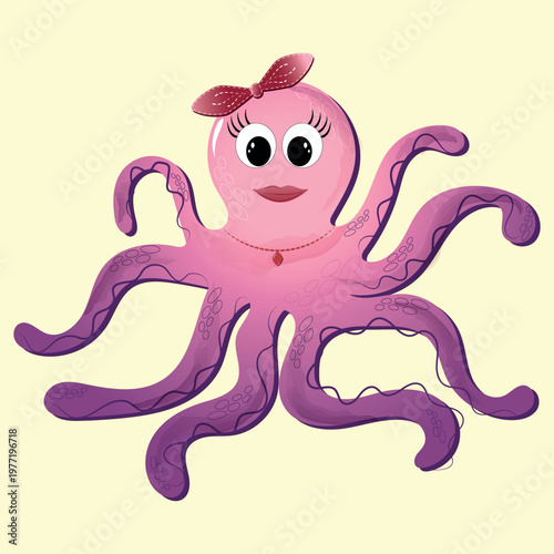 Foto girl octopus beauty fairy tale character