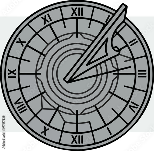 Roman Numeral Clock Face Design.