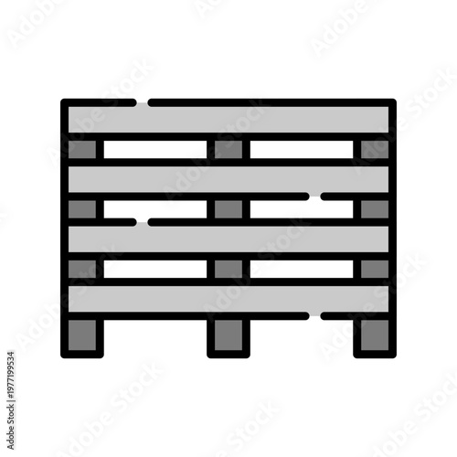 Metal Pallet Icon Professional UI Symbol for Heavy Duty Steel Pallet,