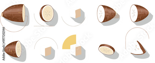 Colorful agricultural landscape with grains, crops, vegetables, and flowing fields, rich harvest concept, detailed organic farm vector illustration