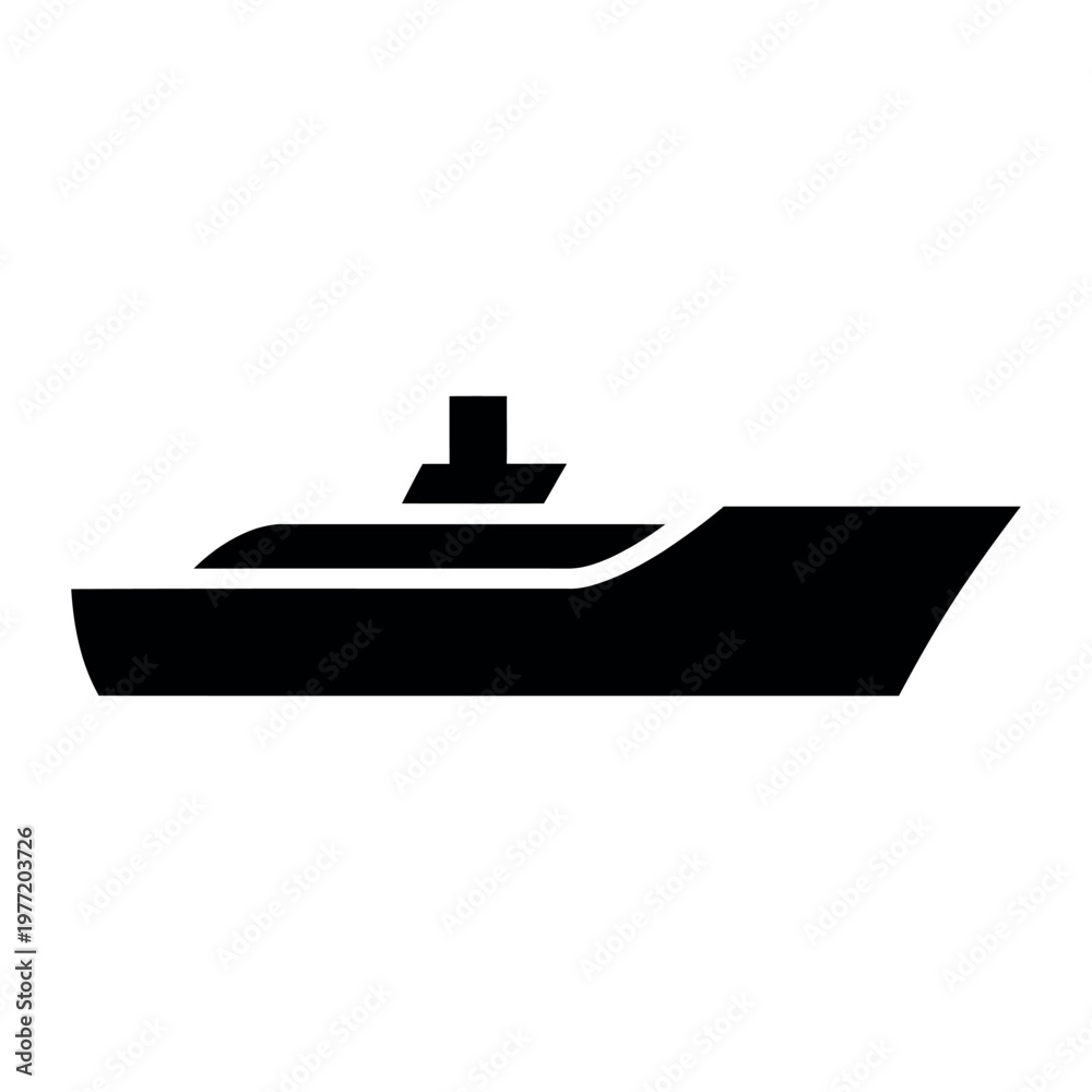 Obraz premium Ship silhouette black vector ,illustration art