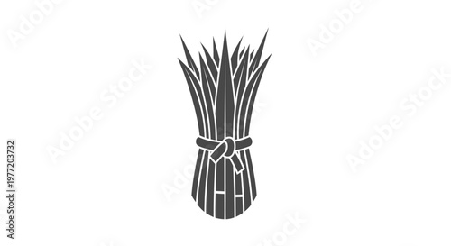 Simple vector icon of a bundled grass or straw.