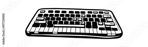 Keyboard design with piano keys digital concept