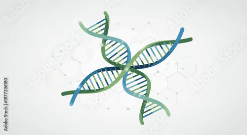 Colorful DNA Double Helix Background – Modern Genetics Science Abstract
