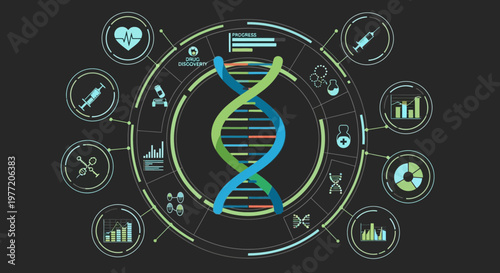 Colorful DNA Double Helix Background – Modern Genetics Science Abstract