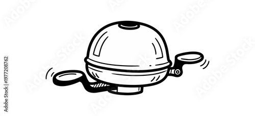 Abstract illustration of a spherical object with surrounding elements