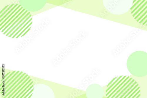 ポップで明るいフレーム コピースペース付きかわいいバナーデザイン　黄緑