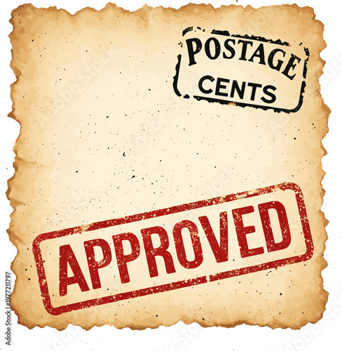 Create a realistic Paper Overlay Texture with torn, grain, worn, grainy effects. Overlay texture stamps with damaged edges. The effect of worn paper with traces of antiquity, torn edges, fading, dust,