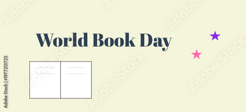World Book Day stars open book design