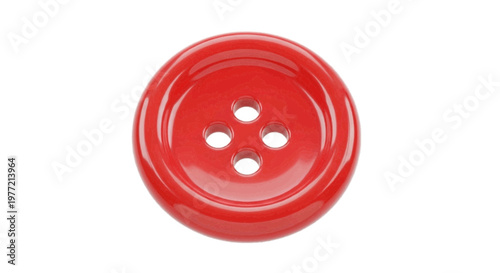 Vector illustration of red plastic sewing button on a transparent background