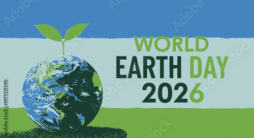 World Earth Day 2026 Celebration With A Green Earth