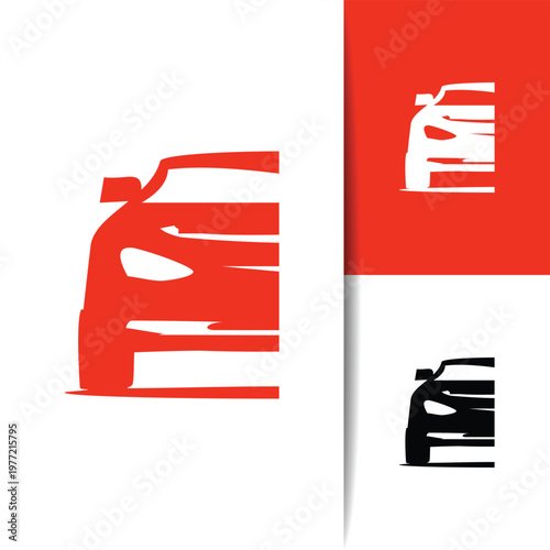 Flat Style Car Icon Illustration