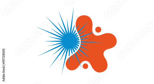 Vibrant abstract design element graphic.