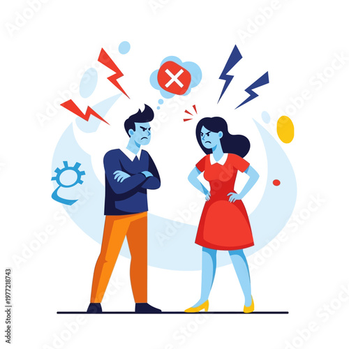 Couple Arguing, Conflict, Disagreement, Relationship Problems, Communication Breakdown