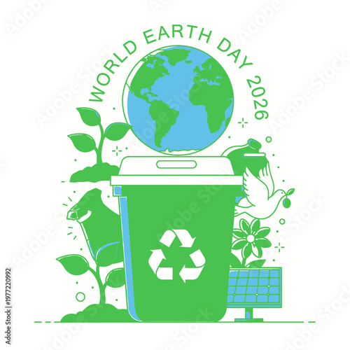 World Earth Day 2026 Eco Friendly Illustration