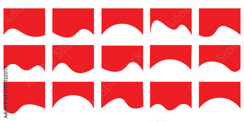 Dividers Shapes for Website Pictogram Set. Curve Lines, Drops Set of abstract design separator header and border for website and app. Different borders for website, banner, app, poster,  background .