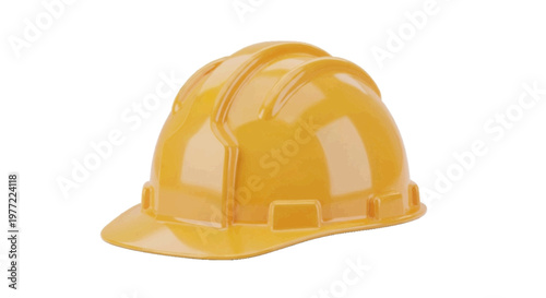 Vector illustration of yellow construction hard hat on a transparent background