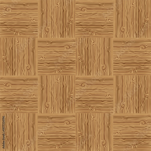 Wooden tiles, seamless pattern, vector.