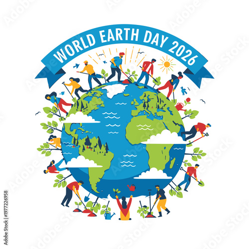 World Earth Day 2026 Celebration With People Protecting The Planet