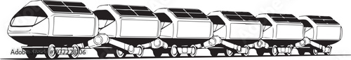 Train, locomotive, transportation, vector graphics, black and white, illustration, rail, railway, travel