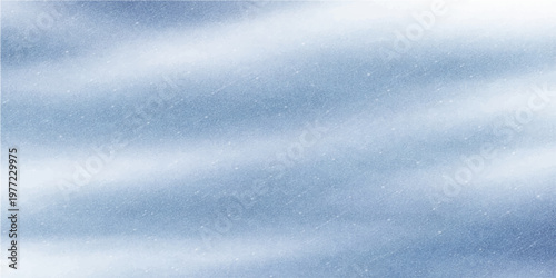 An abstract light blue background featuring a textured winter frost pattern of white snow and frozen ice crystals under a cold seasonal sky