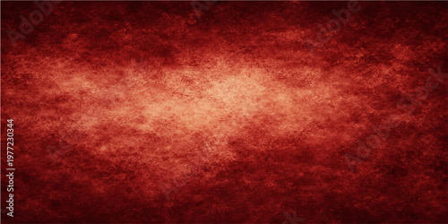 A dark vintage red grunge background with a dirty aged paper texture and smoky black patterns creates a dramatic textured wall backdrop for art design