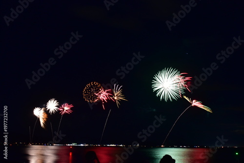 水郷祭　花火大会　打ち上げ花火　打上花火　島根　中国地方