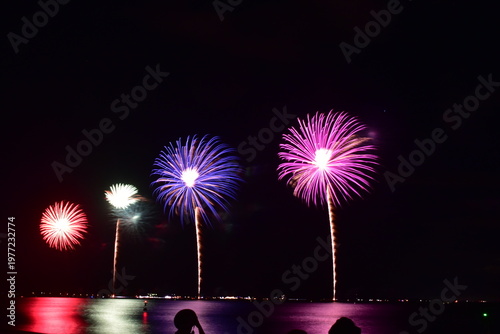 水郷祭　花火大会　打ち上げ花火　打上花火　島根　中国地方