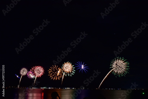 水郷祭　花火大会　打ち上げ花火　打上花火　島根　中国地方