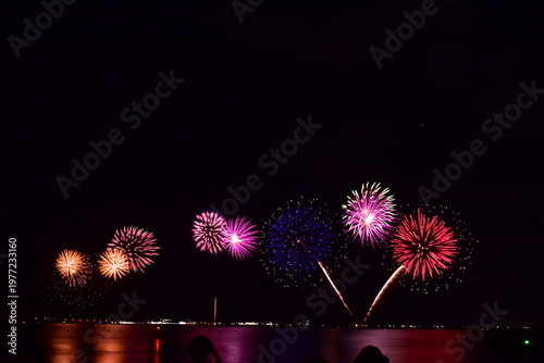 水郷祭　花火大会　打ち上げ花火　打上花火　島根　中国地方